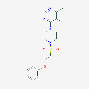 molecular formula C17H21FN4O3S B2957268 5-Fluoro-4-methyl-6-[4-(2-phenoxyethylsulfonyl)piperazin-1-yl]pyrimidine CAS No. 2380171-07-1