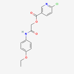 molecular formula C16H15ClN2O4 B2957272 [(4-Ethoxyphenyl)carbamoyl]methyl 6-chloropyridine-3-carboxylate CAS No. 877043-46-4