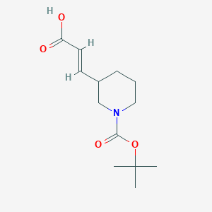 molecular formula C13H21NO4 B2957273 3-(1-(tert-Butoxycarbonyl)piperidin-3-yl)acrylic acid CAS No. 1027512-17-9