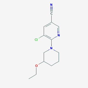 5-Chloro-6-(3-ethoxypiperidin-1-yl)pyridine-3-carbonitrile