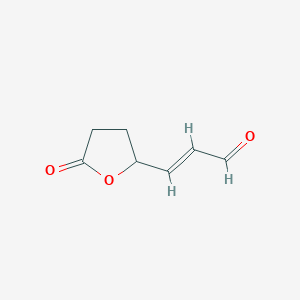 molecular formula C7H8O3 B2957291 5-(3-Oxo-1-propenyl)oxolane-2-one CAS No. 1701425-55-9