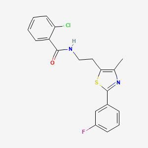2-chloro-N-{2-[2-(3-fluorophenyl)-4-methyl-1,3-thiazol-5-yl]ethyl}benzamide