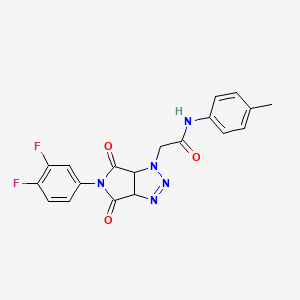 2-[5-(3,4-difluorophenyl)-4,6-dioxo-4,5,6,6a-tetrahydropyrrolo[3,4-d][1,2,3]triazol-1(3aH)-yl]-N-(4-methylphenyl)acetamide