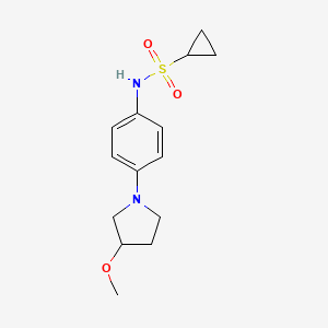 N-(4-(3-methoxypyrrolidin-1-yl)phenyl)cyclopropanesulfonamide