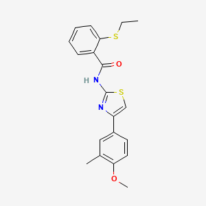 2-(ethylthio)-N-(4-(4-methoxy-3-methylphenyl)thiazol-2-yl)benzamide