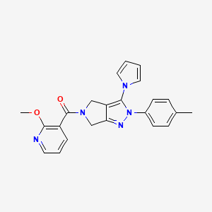 (3-(1H-pyrrol-1-yl)-2-(p-tolyl)pyrrolo[3,4-c]pyrazol-5(2H,4H,6H)-yl)(2-methoxypyridin-3-yl)methanone