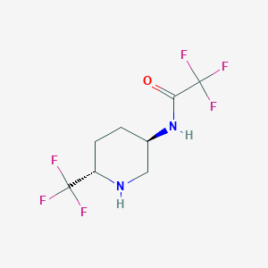 rac-2,2,2-trifluoro-N-[(3R,6S)-6-(trifluoromethyl)piperidin-3-yl]acetamide, trans