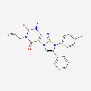 molecular formula C24H21N5O2 B2957323 3-allyl-1-methyl-7-phenyl-8-(p-tolyl)-1H-imidazo[2,1-f]purine-2,4(3H,8H)-dione CAS No. 896292-33-4