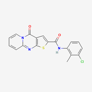molecular formula C18H12ClN3O2S B2957324 N-(3-氯-2-甲基苯基)-4-氧代-4H-吡啶并[1,2-a]噻吩并[2,3-d]嘧啶-2-甲酰胺 CAS No. 690251-08-2