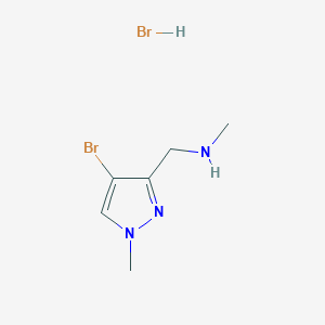 molecular formula C6H11Br2N3 B2957325 [(4-bromo-1-methyl-1H-pyrazol-3-yl)methyl](methyl)amine hydrobromide CAS No. 2228903-69-1
