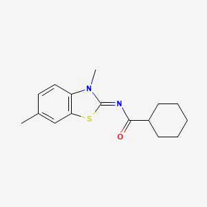 (Z)-N-(3,6-dimethylbenzo[d]thiazol-2(3H)-ylidene)cyclohexanecarboxamide
