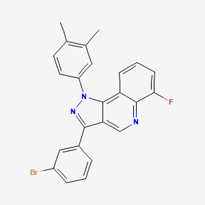 molecular formula C24H17BrFN3 B2957343 3-(3-溴苯基)-1-(3,4-二甲苯基)-6-氟-1H-吡唑并[4,3-c]喹啉 CAS No. 901031-12-7
