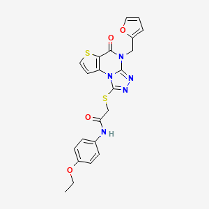 N-(4-ethoxyphenyl)-2-((4-(furan-2-ylmethyl)-5-oxo-4,5-dihydrothieno[2,3-e][1,2,4]triazolo[4,3-a]pyrimidin-1-yl)thio)acetamide