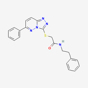 molecular formula C21H19N5OS B2957361 N-苯乙基-2-((6-苯基-[1,2,4]三唑并[4,3-b]哒嗪-3-基)硫代)乙酰胺 CAS No. 894035-84-8