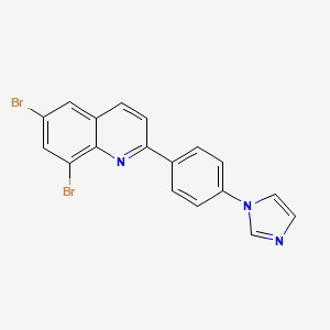 6,8-dibromo-2-[4-(1H-imidazol-1-yl)phenyl]quinoline