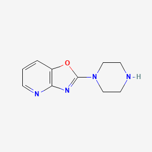 molecular formula C10H12N4O B2957380 2-哌嗪-1-基[1,3]恶唑并[4,5-b]吡啶 CAS No. 113520-22-2