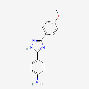 molecular formula C15H14N4O B2957384 4-[5-(4-methoxyphenyl)-4H-1,2,4-triazol-3-yl]aniline CAS No. 1049139-14-1
