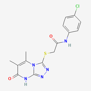 N-(4-chlorophenyl)-2-((5,6-dimethyl-7-oxo-7,8-dihydro-[1,2,4]triazolo[4,3-a]pyrimidin-3-yl)thio)acetamide