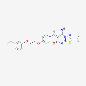 6-{4-[2-(3-ethyl-5-methylphenoxy)ethoxy]benzylidene}-5-imino-2-isopropyl-5,6-dihydro-7H-[1,3,4]thiadiazolo[3,2-a]pyrimidin-7-one