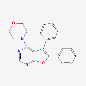 molecular formula C22H19N3O2 B2957390 4-Morpholino-5,6-diphenylfuro[2,3-d]pyrimidine CAS No. 701220-08-8