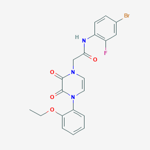 molecular formula C20H17BrFN3O4 B2957391 N-(4-bromo-2-fluorophenyl)-2-(4-(2-ethoxyphenyl)-2,3-dioxo-3,4-dihydropyrazin-1(2H)-yl)acetamide CAS No. 898409-51-3