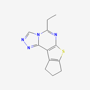 5-ethyl-9,10-dihydro-8H-cyclopenta[4,5]thieno[3,2-e][1,2,4]triazolo[4,3-c]pyrimidine