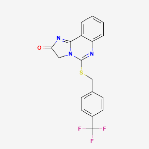 5-{[4-(trifluoromethyl)benzyl]sulfanyl}imidazo[1,2-c]quinazolin-2(3H)-one