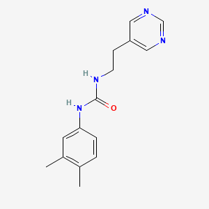 molecular formula C15H18N4O B2957403 1-(3,4-二甲苯基)-3-(2-(嘧啶-5-基)乙基)脲 CAS No. 2034446-78-9