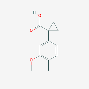 molecular formula C12H14O3 B2957406 1-(3-Methoxy-4-methylphenyl)cyclopropanecarboxylic acid CAS No. 926209-30-5