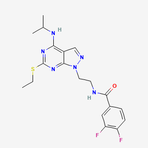 N-(2-(6-(ethylthio)-4-(isopropylamino)-1H-pyrazolo[3,4-d]pyrimidin-1-yl)ethyl)-3,4-difluorobenzamide