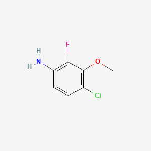 molecular formula C7H7ClFNO B2957413 4-氯-2-氟-3-甲氧基苯胺 CAS No. 1323966-39-7
