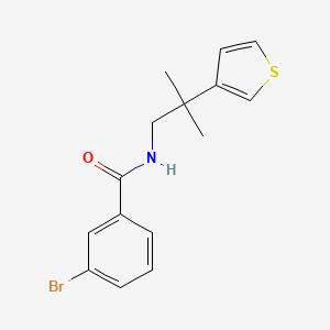 molecular formula C15H16BrNOS B2957416 3-bromo-N-(2-methyl-2-(thiophen-3-yl)propyl)benzamide CAS No. 2309599-24-2