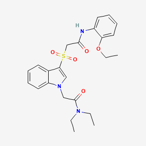 2-(3-((2-((2-ethoxyphenyl)amino)-2-oxoethyl)sulfonyl)-1H-indol-1-yl)-N,N-diethylacetamide