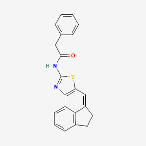 molecular formula C21H16N2OS B2957422 N-(4,5-dihydroacenaphtho[5,4-d]thiazol-8-yl)-2-phenylacetamide CAS No. 477325-82-9