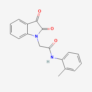 molecular formula C17H14N2O3 B2957428 2-(2,3-dioxo-2,3-dihydro-1H-indol-1-yl)-N-(2-methylphenyl)acetamide CAS No. 303045-61-6