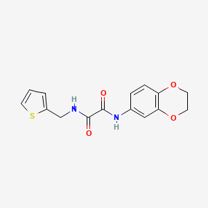 N'-(2,3-dihydro-1,4-benzodioxin-6-yl)-N-(thiophen-2-ylmethyl)oxamide