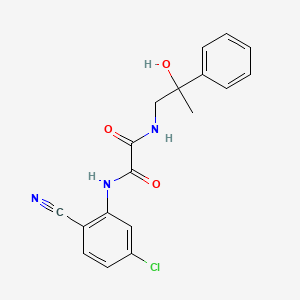 molecular formula C18H16ClN3O3 B2957443 N1-(5-chloro-2-cyanophenyl)-N2-(2-hydroxy-2-phenylpropyl)oxalamide CAS No. 1351642-12-0