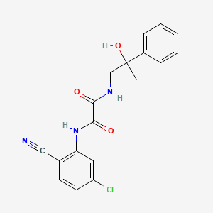 molecular formula C18H16ClN3O3 B2957443 N1-(5-氯-2-氰基苯基)-N2-(2-羟基-2-苯基丙基)草酰胺 CAS No. 1351642-12-0