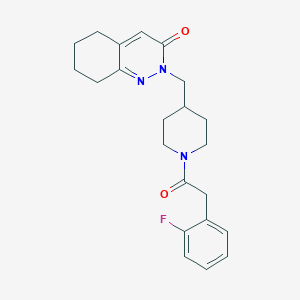 2-[[1-[2-(2-Fluorophenyl)acetyl]piperidin-4-yl]methyl]-5,6,7,8-tetrahydrocinnolin-3-one