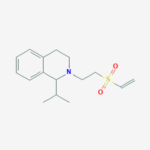 molecular formula C16H23NO2S B2957452 2-(2-Ethenylsulfonylethyl)-1-propan-2-yl-3,4-dihydro-1H-isoquinoline CAS No. 2248782-10-5
