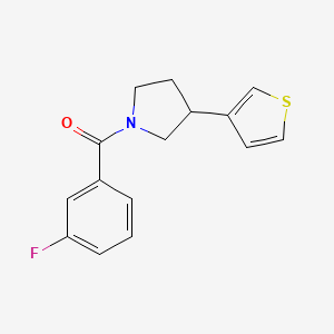 molecular formula C15H14FNOS B2957467 (3-Fluorophenyl)(3-(thiophen-3-yl)pyrrolidin-1-yl)methanone CAS No. 2191266-93-8