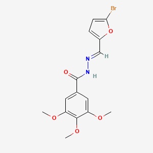 (E)-N'-((5-bromofuran-2-yl)methylene)-3,4,5-trimethoxybenzohydrazide