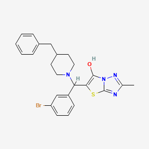 5-((4-Benzylpiperidin-1-yl)(3-bromophenyl)methyl)-2-methylthiazolo[3,2-b][1,2,4]triazol-6-ol