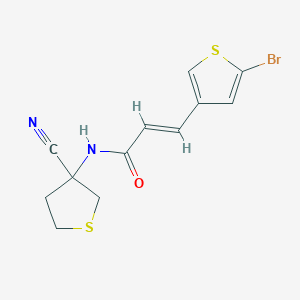 (E)-3-(5-Bromothiophen-3-yl)-N-(3-cyanothiolan-3-yl)prop-2-enamide