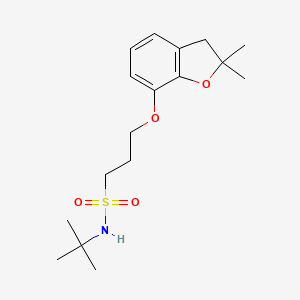 molecular formula C17H27NO4S B2957482 N-(叔丁基)-3-((2,2-二甲基-2,3-二氢苯并呋喃-7-基)氧代)丙烷-1-磺酰胺 CAS No. 946314-97-2