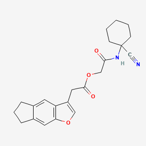 molecular formula C22H24N2O4 B2957489 [(1-cyanocyclohexyl)carbamoyl]methyl 2-{5H,6H,7H-indeno[5,6-b]furan-3-yl}acetate CAS No. 1090799-34-0