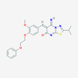 5-imino-2-isopropyl-6-[3-methoxy-4-(2-phenoxyethoxy)benzylidene]-5,6-dihydro-7H-[1,3,4]thiadiazolo[3,2-a]pyrimidin-7-one