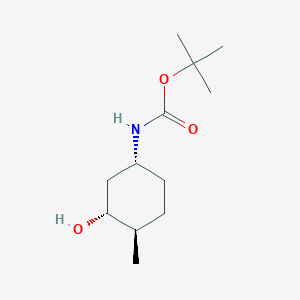 molecular formula C12H23NO3 B2957490 tert-butyl (1R,3R,4R)-3-hydroxy-4-methylcyclohexylcarbamate CAS No. 1403864-94-7