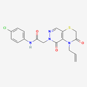 molecular formula C17H15ClN4O3S B2957498 3-chloro-4-methoxy-N-[2-(propylsulfonyl)-1,3-benzothiazol-6-yl]benzenesulfonamide CAS No. 1251597-88-2
