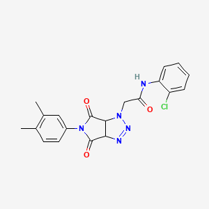 N-(2-chlorophenyl)-2-[5-(3,4-dimethylphenyl)-4,6-dioxo-1H,3aH,4H,5H,6H,6aH-pyrrolo[3,4-d][1,2,3]triazol-1-yl]acetamide